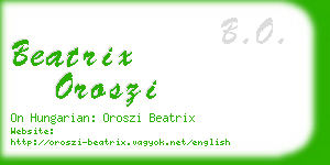 beatrix oroszi business card